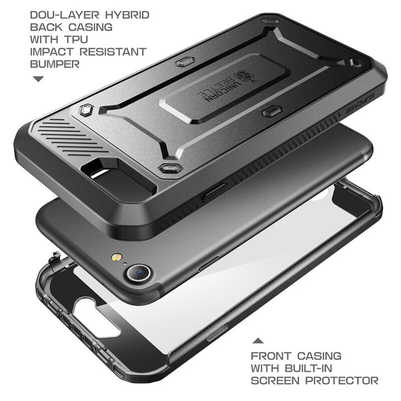 SUPCASE-funda protectora de cuerpo completo para iphone SE , Protector de pantalla incorporado