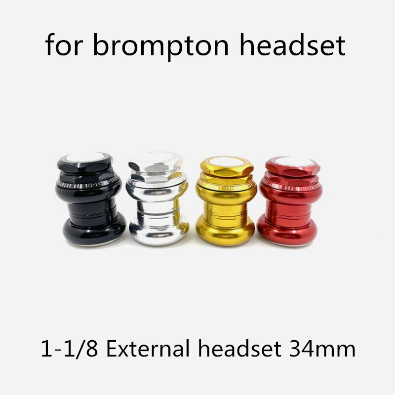 Union Jack – casque externe pour brompton, anodisé 1-1/8, 34mm, or, argent, rouge, noir