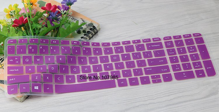 15 15.6 inch Soft Silicone Keyboard Protector Cover Skin For HP 250 G5 Pavilion 15 ENVY 15 TPN-C125 TPN-C126 HQ-TRE: Purple