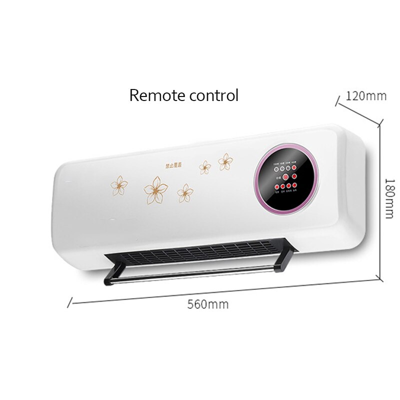 Radiateur Mural électrique 1500W - Compact, Silencieux, Programmable 8h, Idéal Pour Bureau Ou Garage