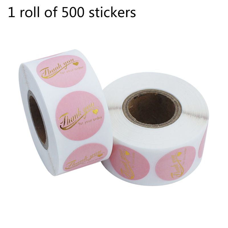 Pegatinas Redondas De Agradecimiento – 120 Unidades Doradas De 5 Cm Para Regalos Y Eventos