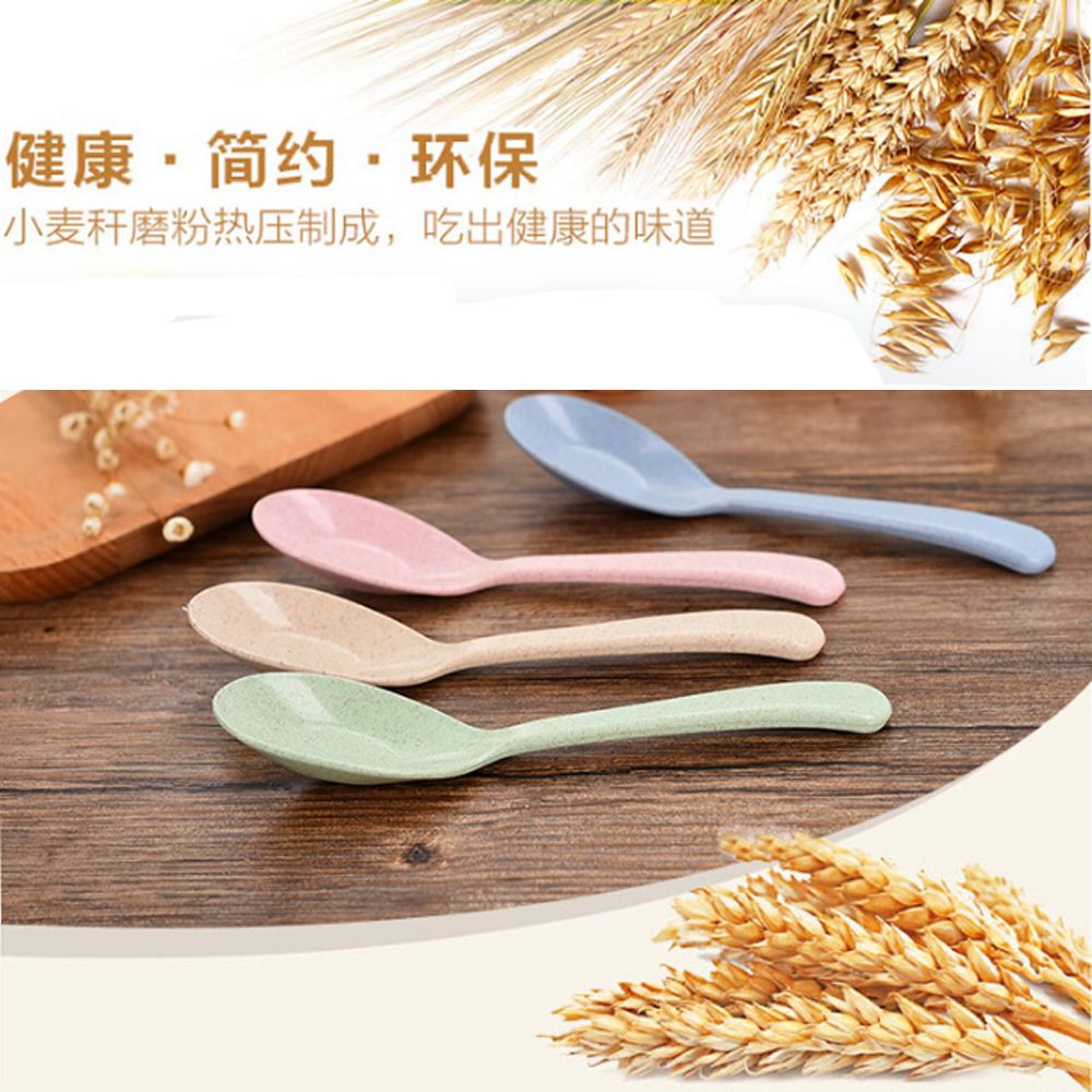 16cm Wheat straw spoon Mini Children Rice Soup Spoons Eco-Friendly Healthy Tableware Home Kitchen Tools