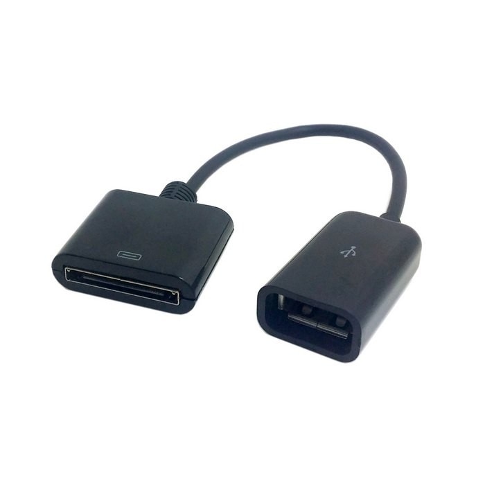1 PC 30Pin Female naar USB Vrouwelijke Data Sync Oplaadkabel Adapter Voor iPhone 4 4 4S Zwart/Wit