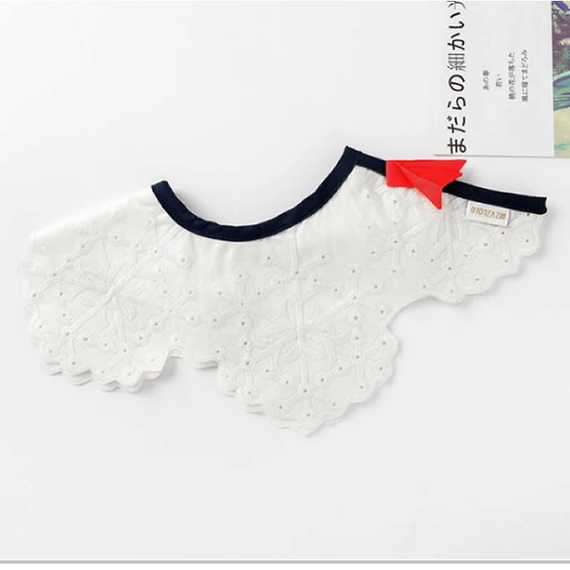 Baby bib saliva towel rice round bib baby cotton pocket maternal infant supplies Baby Bibs Cotton Lace Tassel bow burp cloths: snow