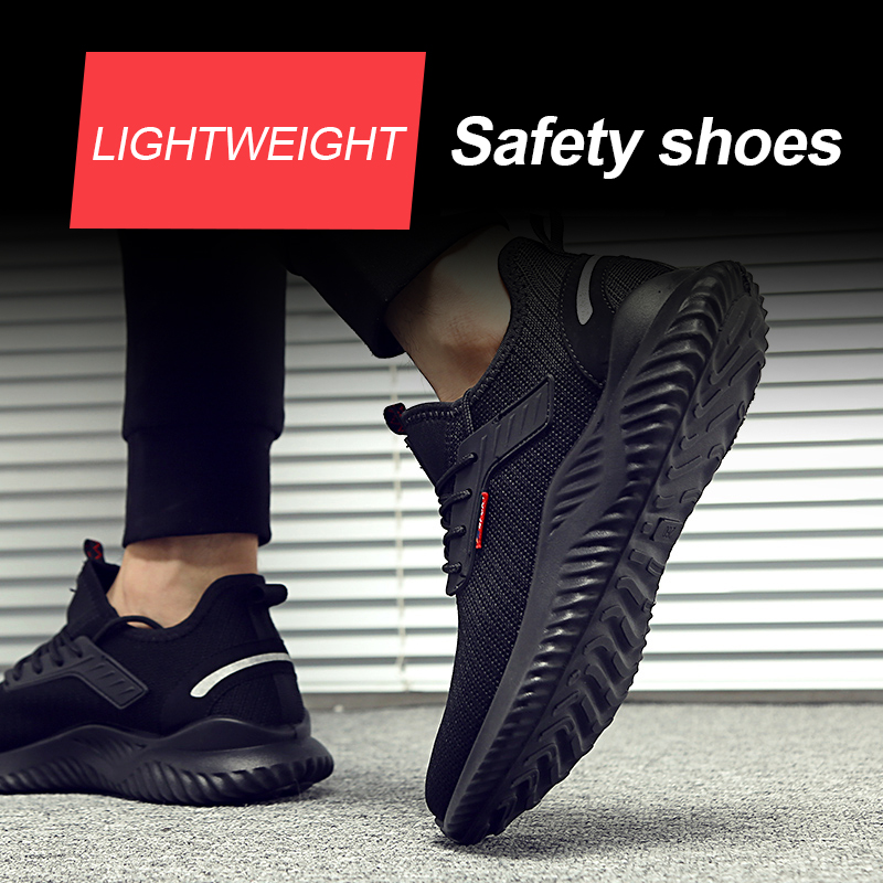 Zapatillas de trabajo con punta de acero para hombre, zapatos de seguridad, botas de trabajo a prueba de perforaciones, calzado Indestructible de