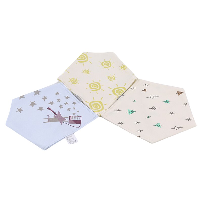 Comfortable Baby Bibs Cute Cartoon Saliva Towel Kids Feeding Double Button Bib Accessory Soft Boys Girls Scarf