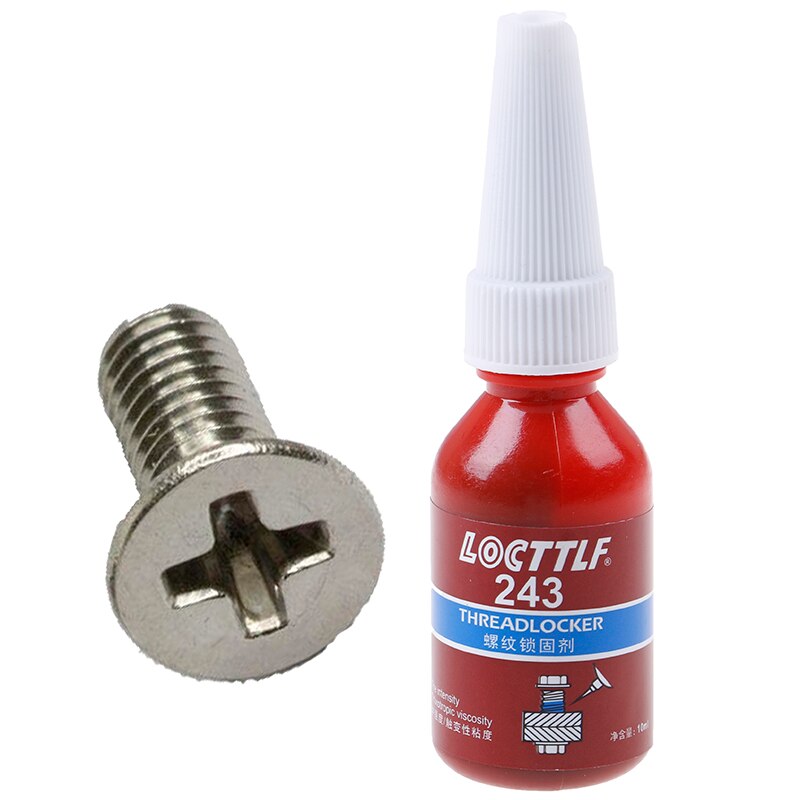 Pegamento de rosca para todo tipo de superficies, adhesivo anaeróbico de 10ml, pegamento 243, resistente al aceite, curado rápido, roscado metálico, 1 unidad