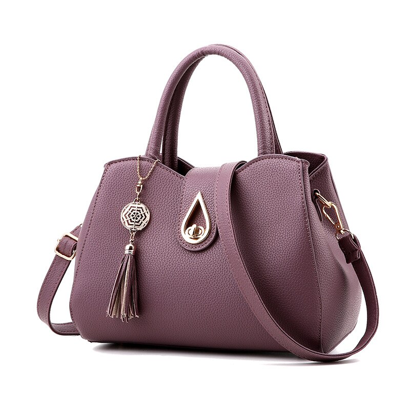 Women's shoulder bag Korean version Messenger red bag water embroidered lattice set clutch female shoulder bag 729: big purple 729