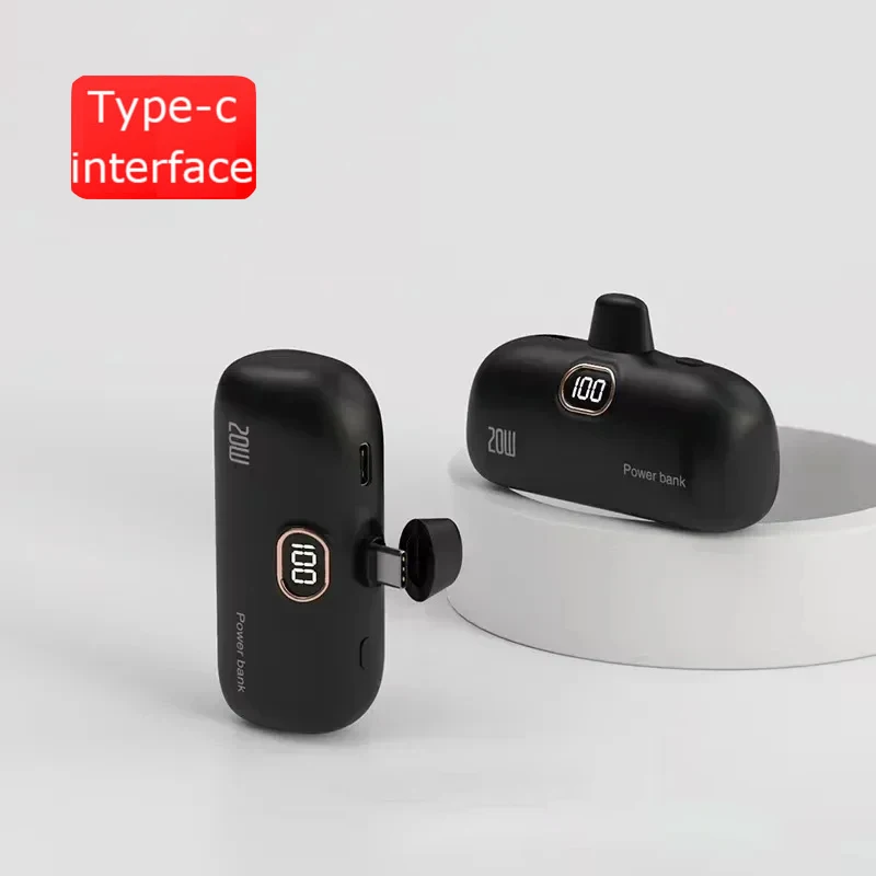 Xiaomi-Mini cápsula de banco de energía inalámbrico, fuente de alimentación móvil, batería externa de emergencia, cargador rápido para iPhone tipo c, 30000mAh: Azul / 10000mAh