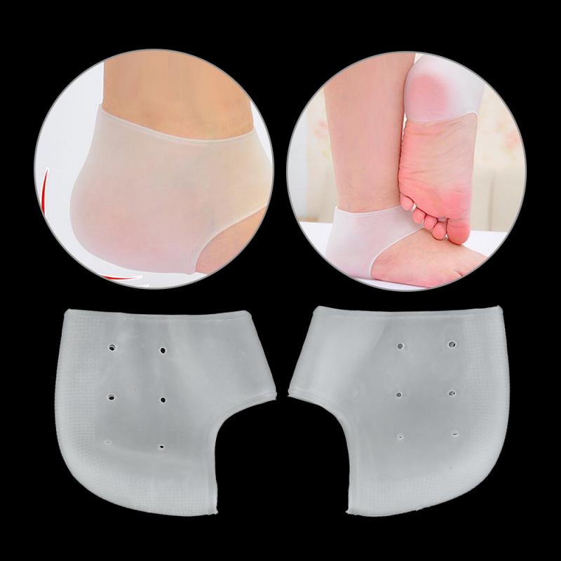 1Pair Heel Protective Pad Relief Plantar Fasciitis Silicone Cups Shoe Insert Invisible Soft Heel Cushion Reduce Pressure on Heel