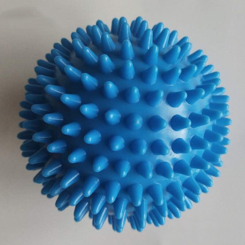 7.5cm 6 farve fitness pvc håndmassage bold pvc såler pindsvin sensorisk træning greb bolden bærbar fysioterapi bold: Blå