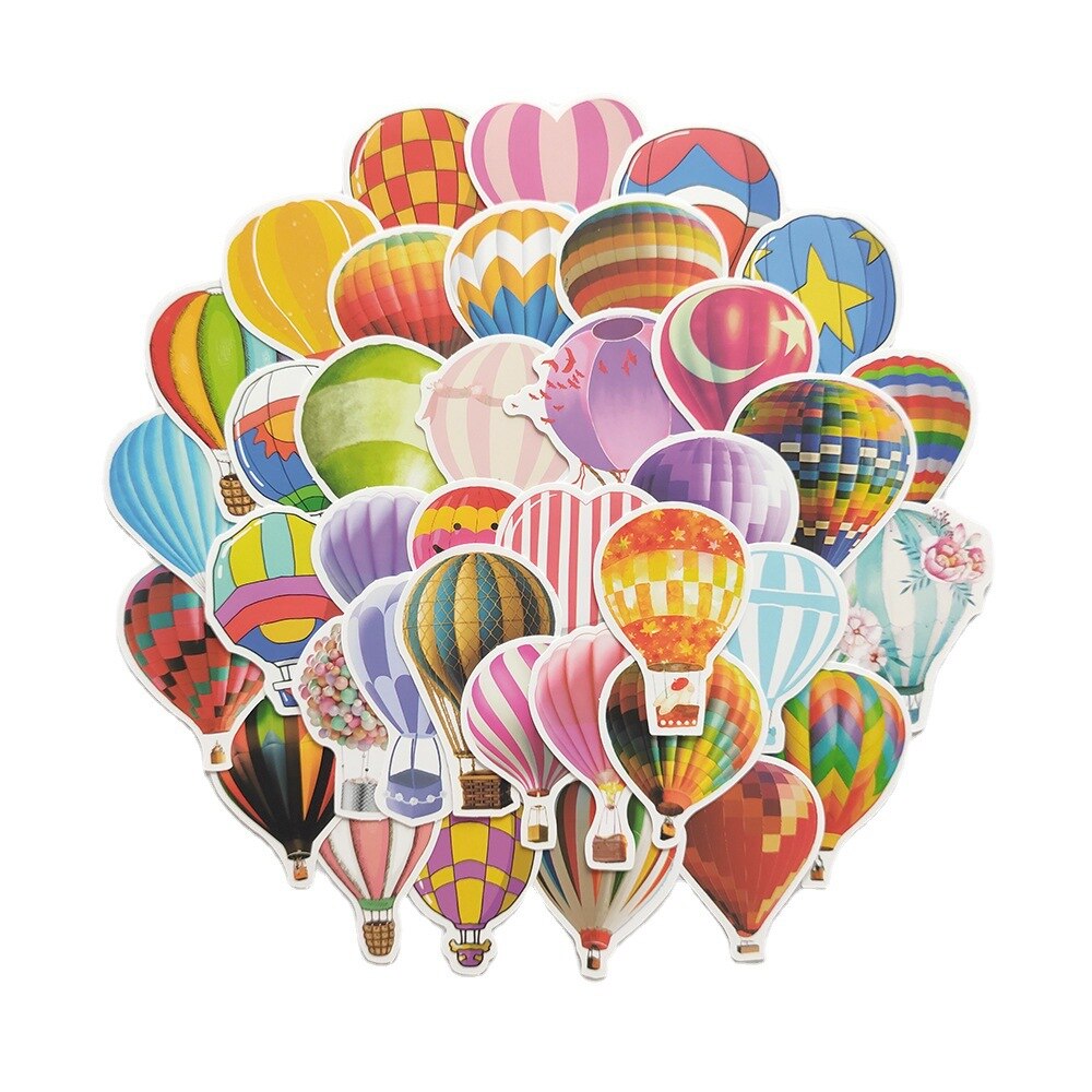 50pcs Turkish Air Balloon Stickers Laptop Bicycle Guitar Skateboard Sticker Kid DIY Graffiti Waterproof Stickers Toy