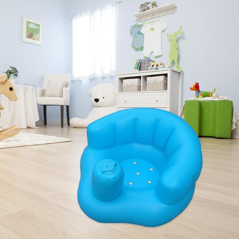 Baby Bad Douche Stoel Baby Leren Zitten PVC Opblaasbare Sofa Stoel Kruk Baby Ademend Meubels voor Wandelen en Reizen