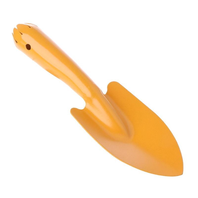 Mini trädgård handverktyg växt trädgårdsskötsel spade metall trädgård hand spade blomma jord plantering barn spade verktyg  j0pd: Gul