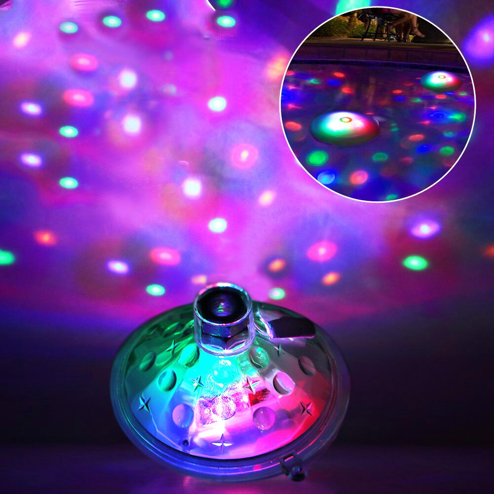 1-4Pcs Floating Underwater Light RGB Submersible Light LED Disco Party Glow Show Swimming Pool Tub Spa Lamp Baby Bath Light