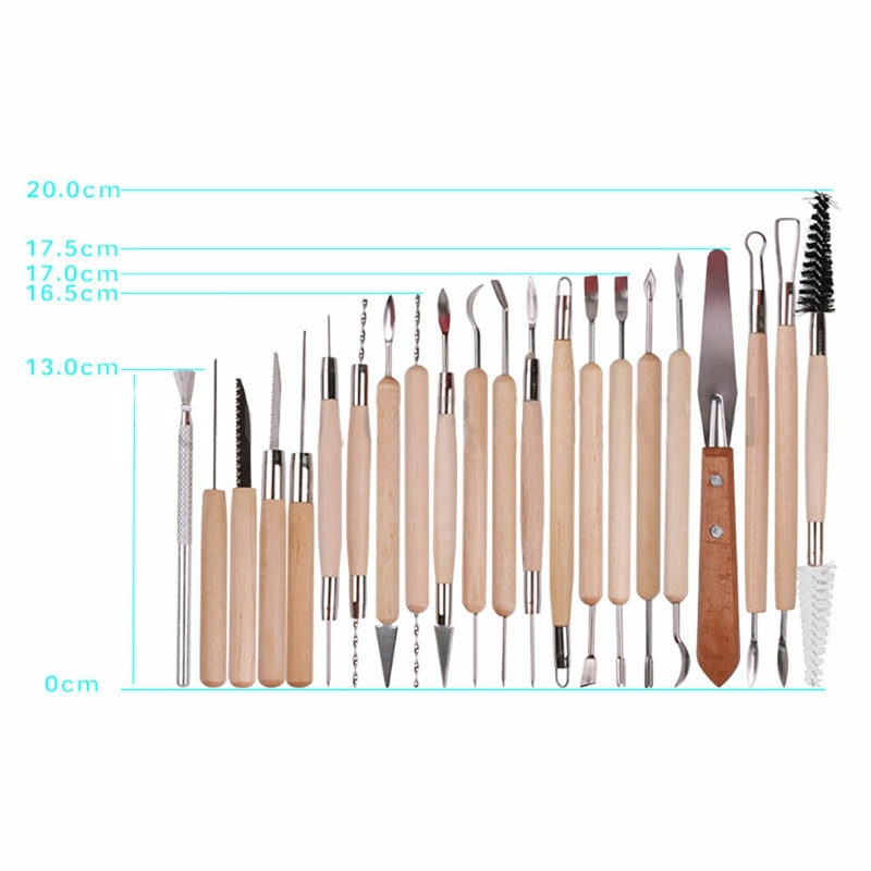 45 Pcs Pottery Clay Sculpting Tool Sets For Beginners Art Crafts Wooden Handle Modeling Ceramic Clay Tools