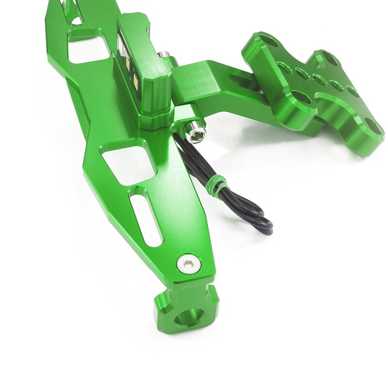 Soporte de placa de matrícula para motocicleta soporte de montaje de luz LED para Yamaha TFX150 Z125