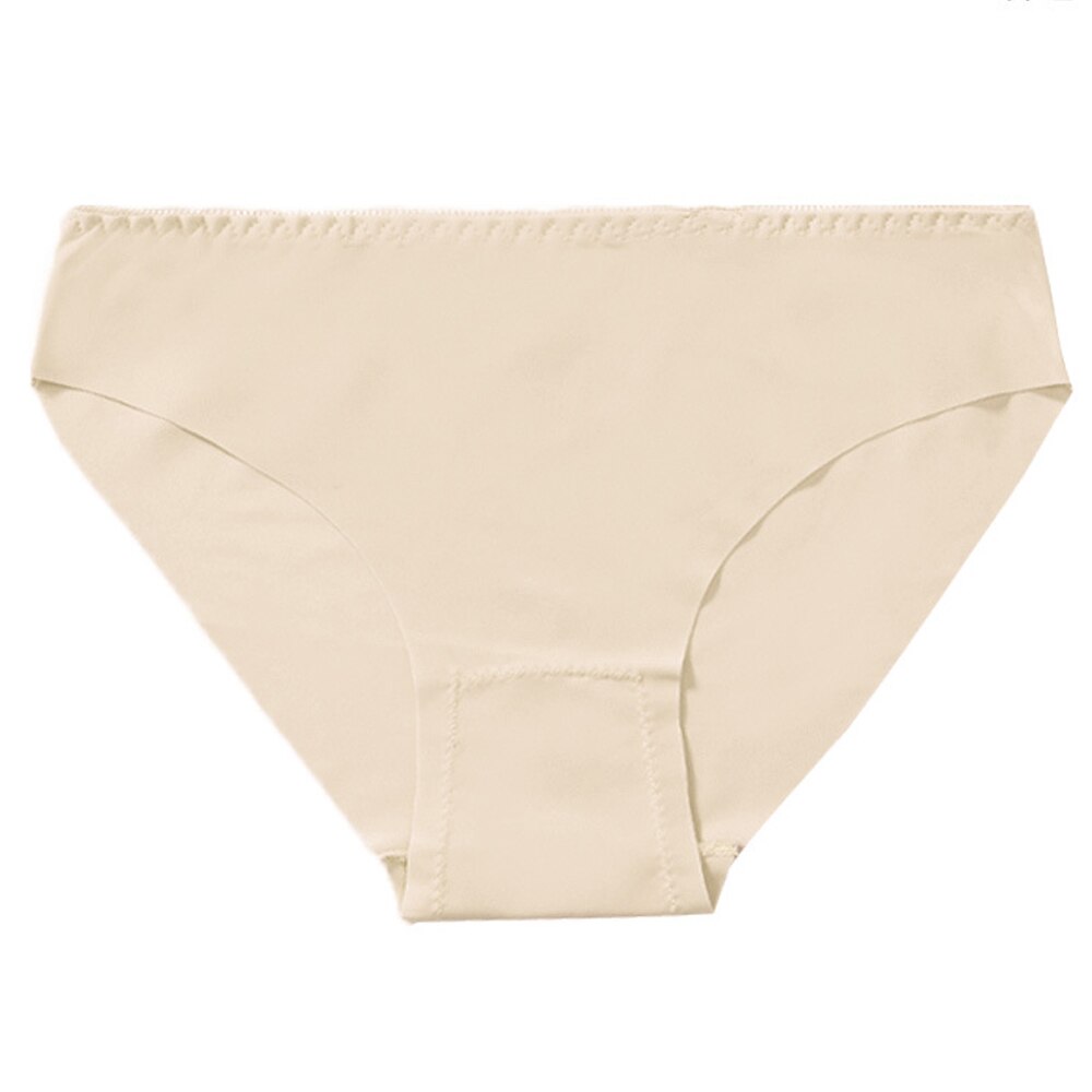 Solide Eis Seide Unterwäsche Frauen Höschen Weiche Glatte Atmungsaktiv Grund Unterhose Dessous Vertrauten Unterhose: Aprikose Farbe / asiatisch Größe L