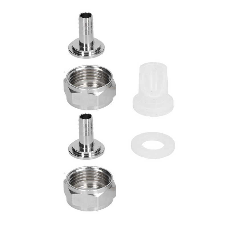 Stainless Steel Beer Keg Coupler Connector Fitting Beer Line Connector Kit Beer Brewing Equipment