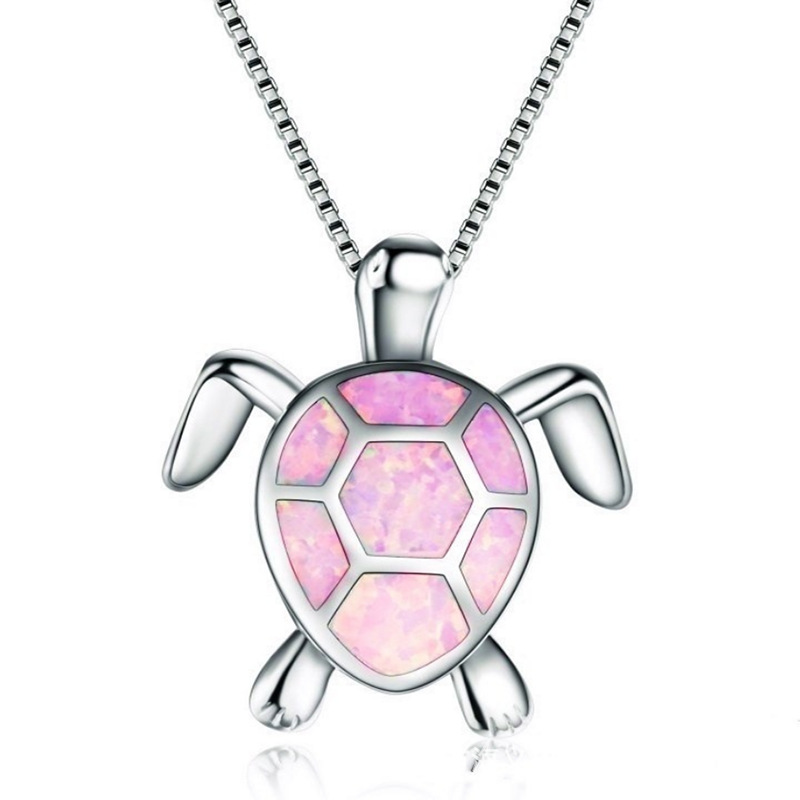 2021 nova moda tartaruga pingente colar feminino moda metal animal bonito acessórios festa presente quatro cores atacado