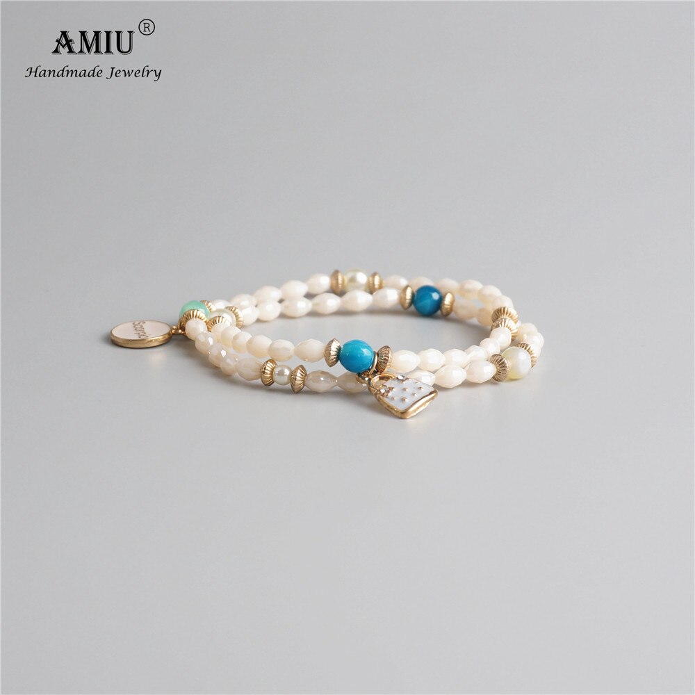 AMIU Handmade Wrap Natural Crystal Bracelet Fancy Jewelry Adjustable Size Brazilian Bracelet For Woman: Default Title