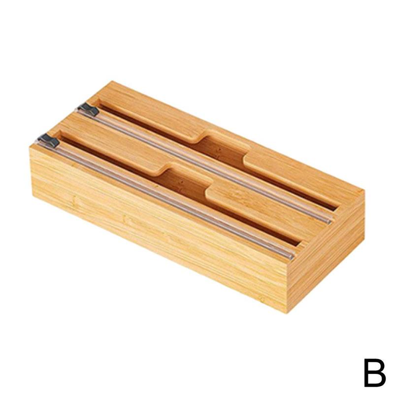 Kitchen Drawer Storage Organizer Useful Bag Storage Bamboo Organizer And Dispenser For Sandwich Gallon Snack And Quart: 33.7x14.6cm
