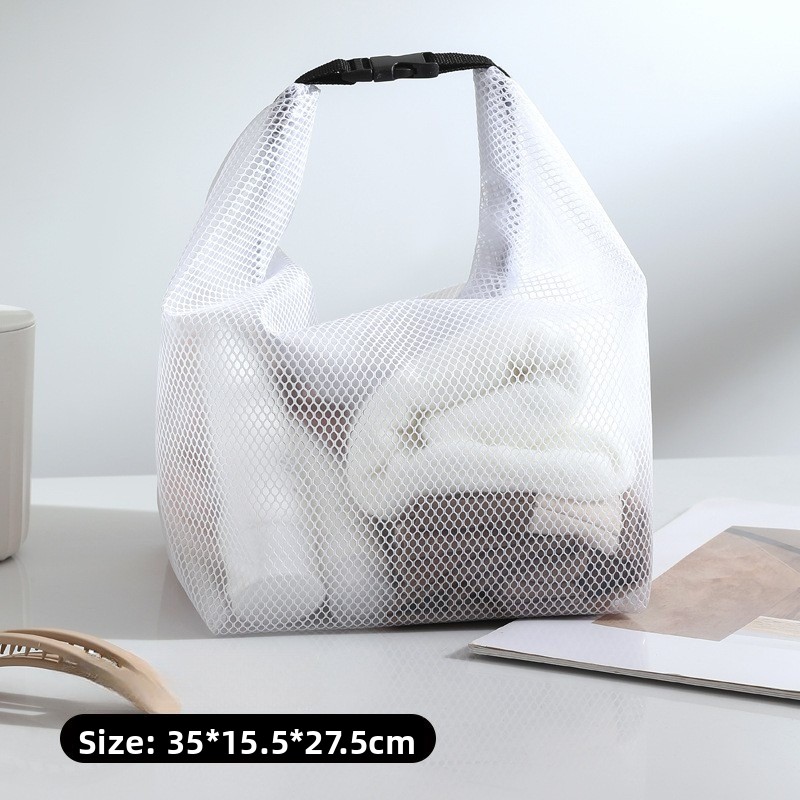 Bærbar vanntett reiseveske gjennomsiktig toalettveske med stor kapasitet sminkeorganisator bade- og toalettveske for kvinner: Blå