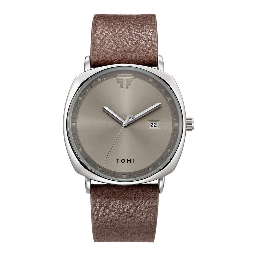 Mens Casual Watch for Men Quartz Watches Simple Relogio Masculine Leather Strap Watch Minimalist Male Clock Best: QT240-4