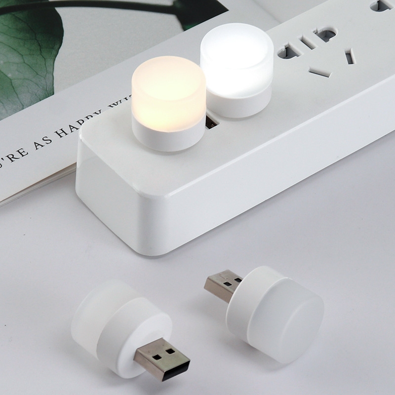 Usb-nattlampa mini led-kontaktlampa powerbank laddningsboklampor små runda läs- och ögonskyddslampor utomhus bärbara