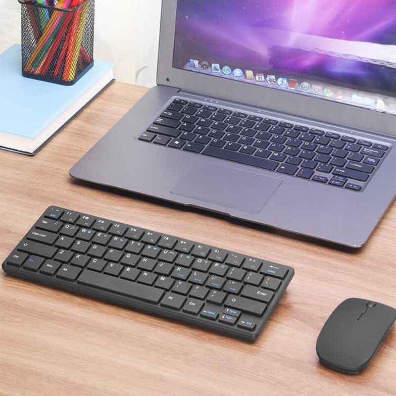 2.4G Wireless Keyboard Mouse Combo Set 1200DPI Silent USB Control for Notebook Laptop Mac Desktop PC Computer