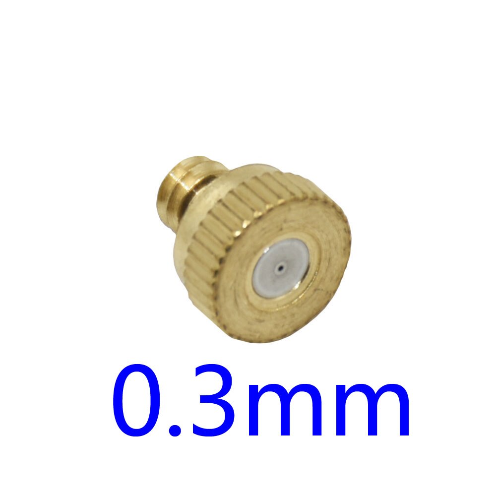 0.2/0.3/0.4/0.5/0.6mm dysze rozpylające z gwintem 3/16 cala dysze przeciwmgielne trójnik dla systemu chłodzenia mgłą patio układ chłodzenia na zewnątrz 5 sztuk: 0.3mm