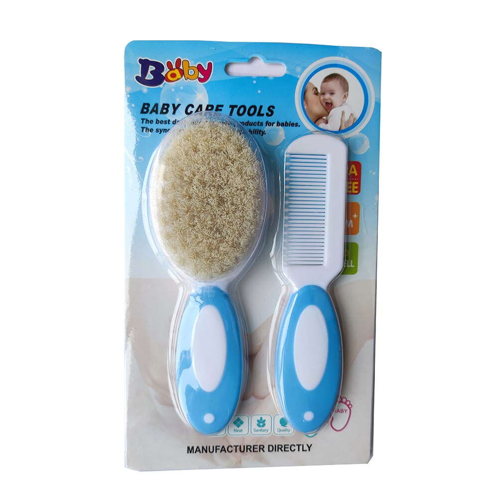 Multifunktionell baby nagelset 13 st/kit higiene bebe safty nagelklippare hårdvara manikyr näsrengöring tandborste för nyfödda: Blå 2 st