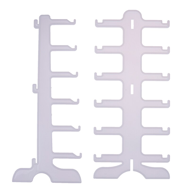 1pc plast 6 par glasögon ram stativ glasögon solglasögon display hållare hylla smycken klädtillbehör organisatör