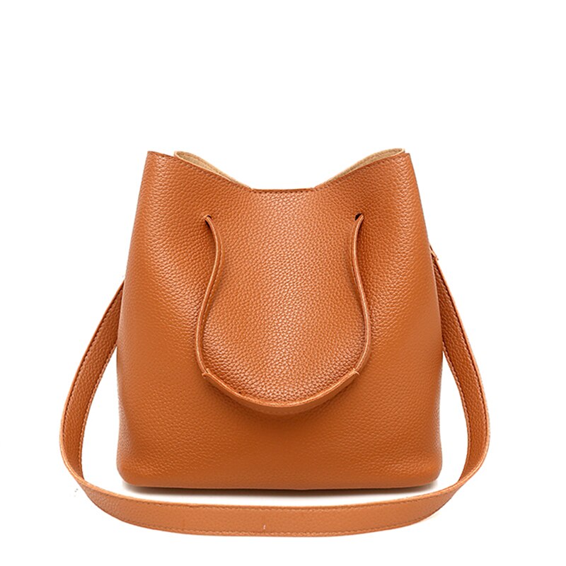 4PCs/set Women's Bag Solid Shoulder Bag Top-Handle Big Capacity Female Handbag Shoulder Bag Ladies PU Crossbody