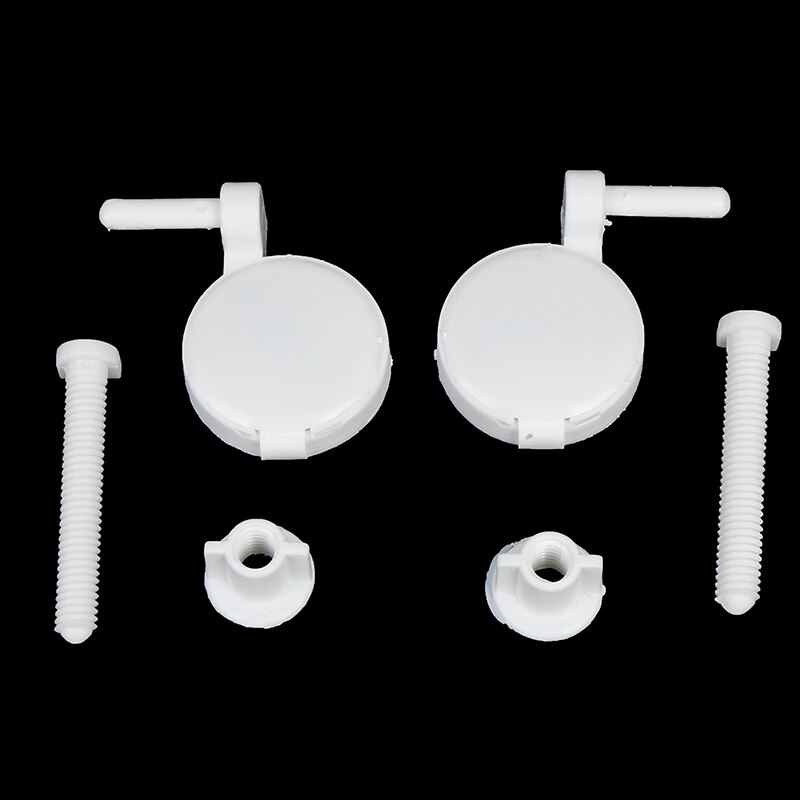 2Pcs/lot White Plastic Toilet Seat Screws Fixings Fit Toilet Seats Hinges Repair Tools