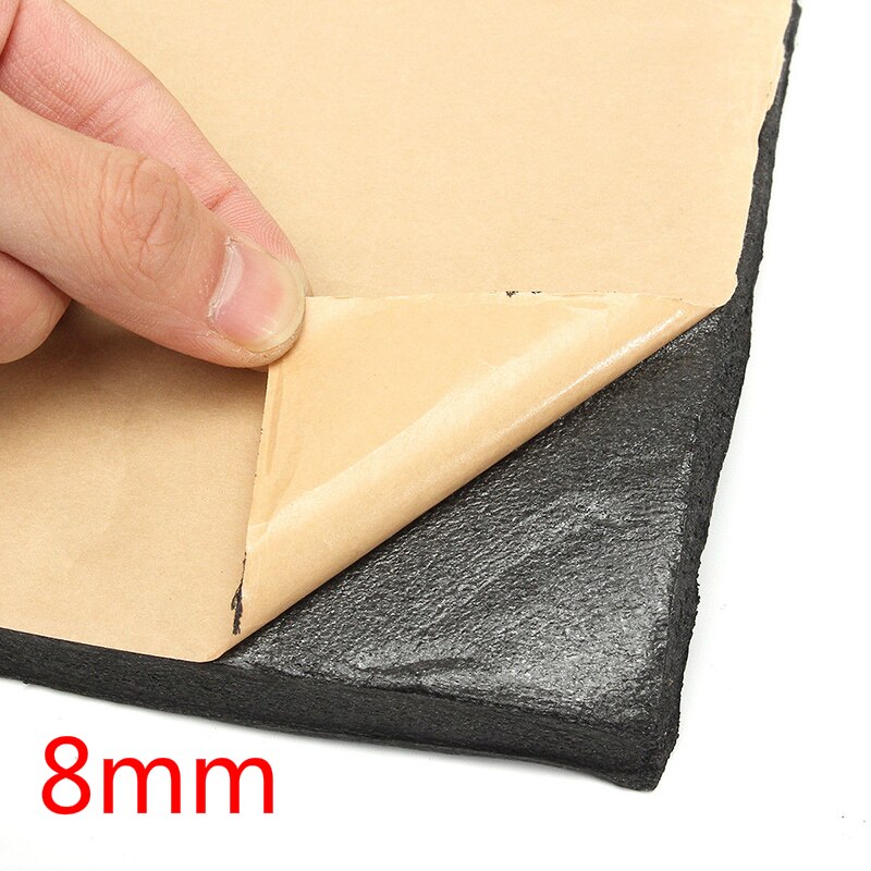 1 rulle 3mm 5mm 8mm bil akustiskt skumgummi ljudisoleringsmatta autohögtalare ljudisolerande vibrationsisolering 50 x 100cm