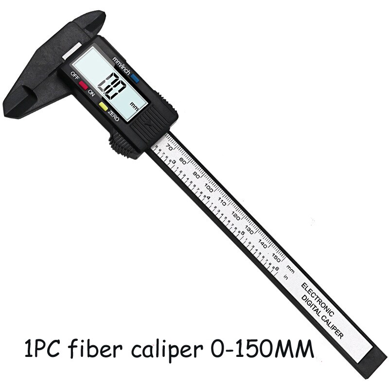 100mm 150mm Electronic Digital Caliper 6 Inch Carbon Fiber Vernier Caliper Gauge Micrometer Measuring Tool Digital Ruler: H Style