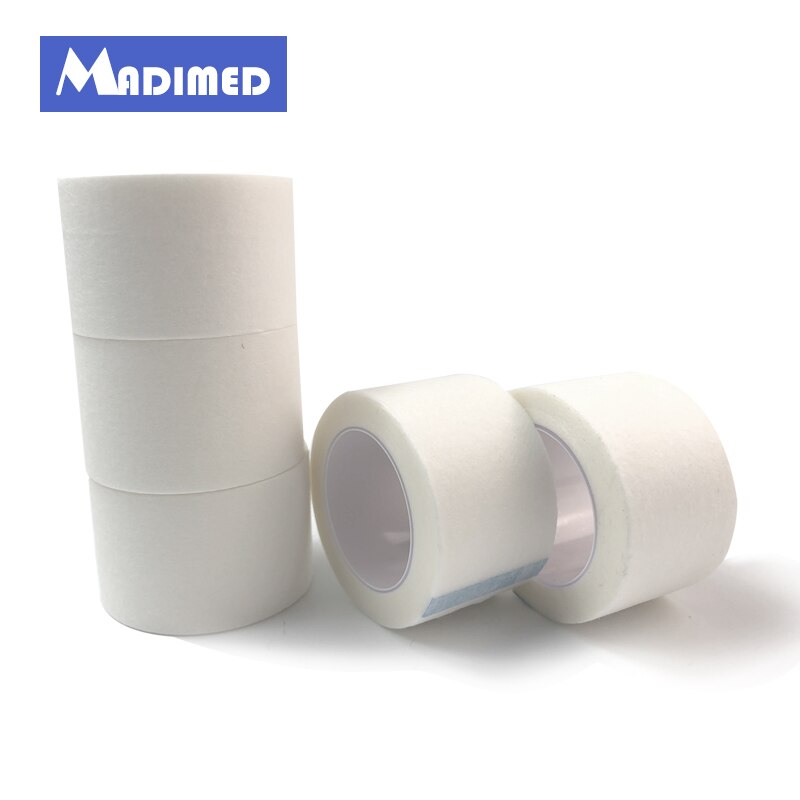 MADIMED-cinta médica no tejida de microporos, cinta de papel quirúrgica transpirable, 2,5 cm x 9,1 m, lote de 12 rollos