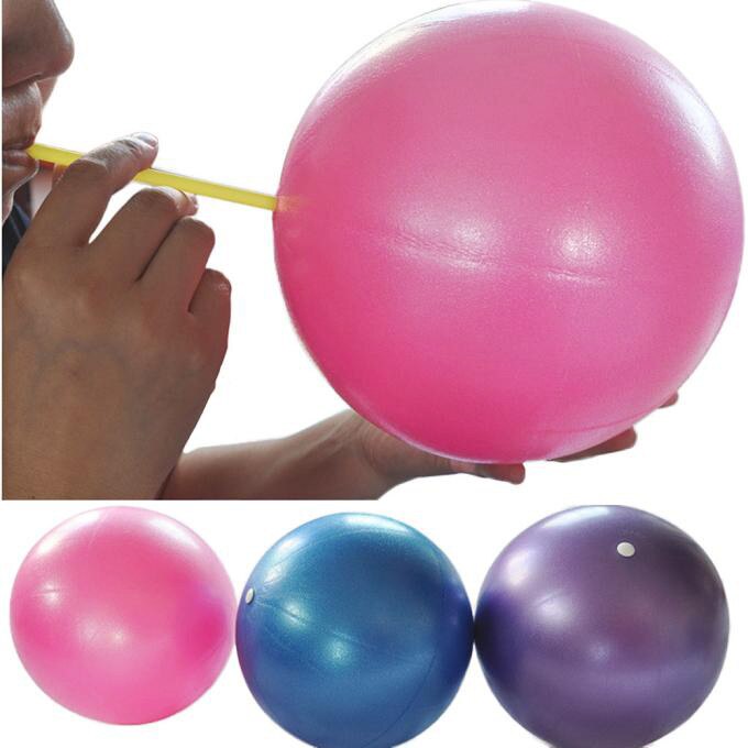 Fitness Equipment 25cm Exercise Fitness Gym Smooth Yoga Ball Glossy Fitness Ball 3 Color D8