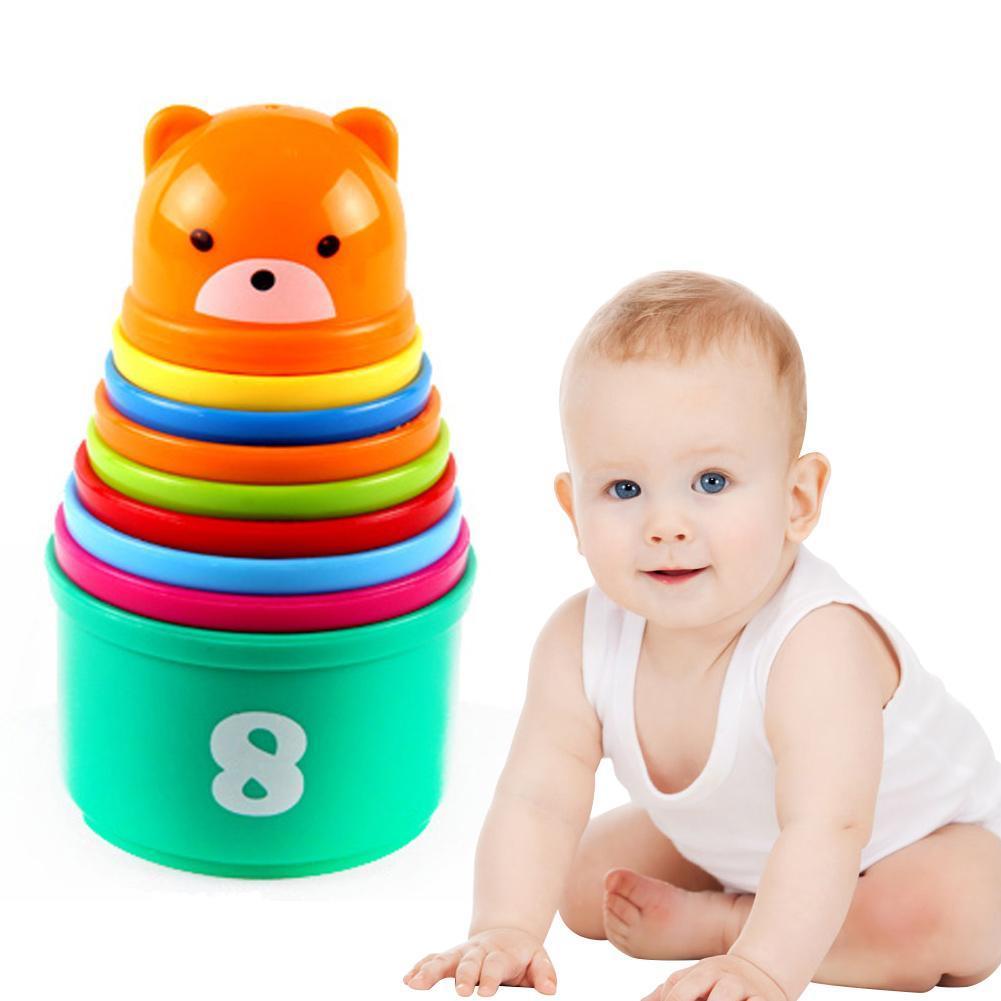 Baby Vroege Onderwijs Gestapeld Cup Puzzel Speelgoed Tower Cijfers Cup Letters Stack Vroege Baby Spel Vroege Educatief Speelgoed Voor Baby &#39;S