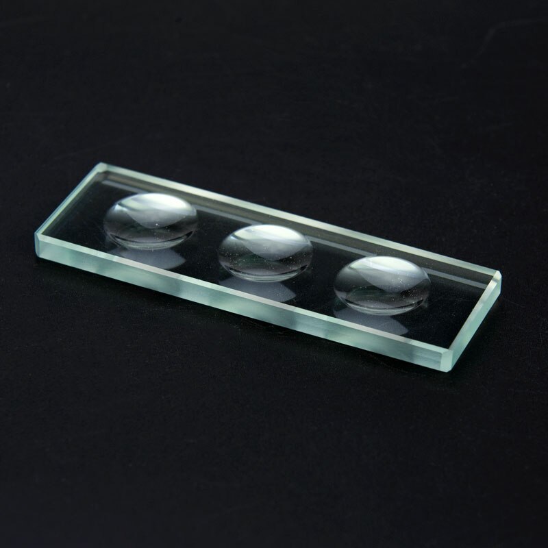 Puits multiples en verre optique de lame de Microscope biologique de cavité Concave circulaire d'épaisseur de 5MM facultatifs: 3 wells