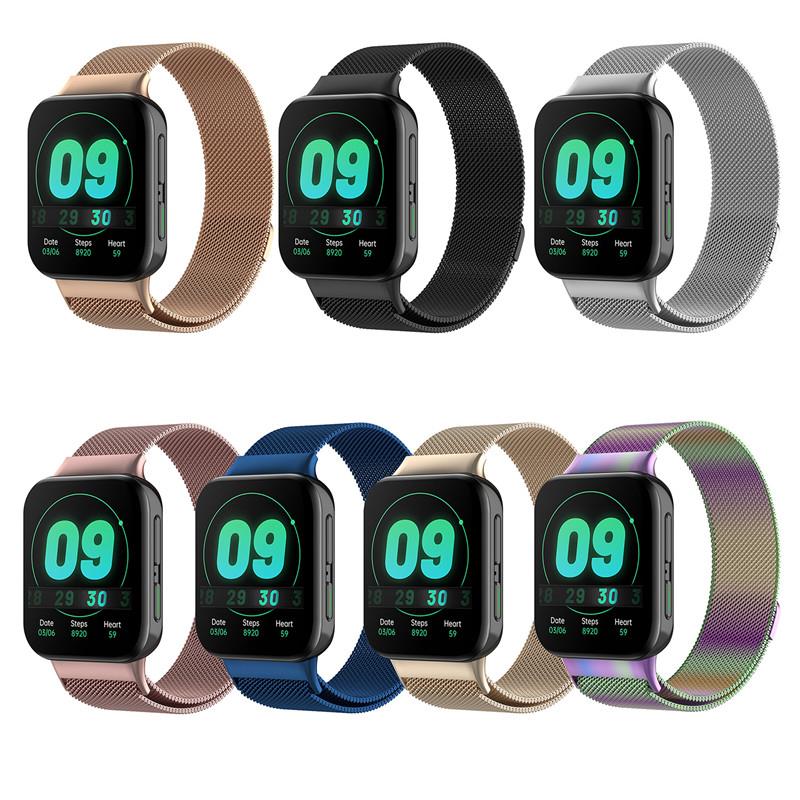 Correa de Metal de acero inoxidable para OPPO Watch, correa de bucle magnético para OPPO Watch 2, banda de reloj inteligente de 46MM y 41mm