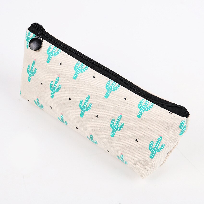 1pc korte stijl groene cactus canvas grote capaciteit etui opbergruimte etui schoolbenodigdheden: Meer planten