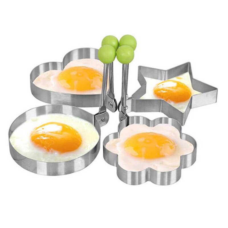 Edelstahl 5 Stil Spiegelei Pfannkuchen ehemalige Omelett bilden-bilden Braten Ei Kochen Werkzeuge Küche Zubehör Gerät