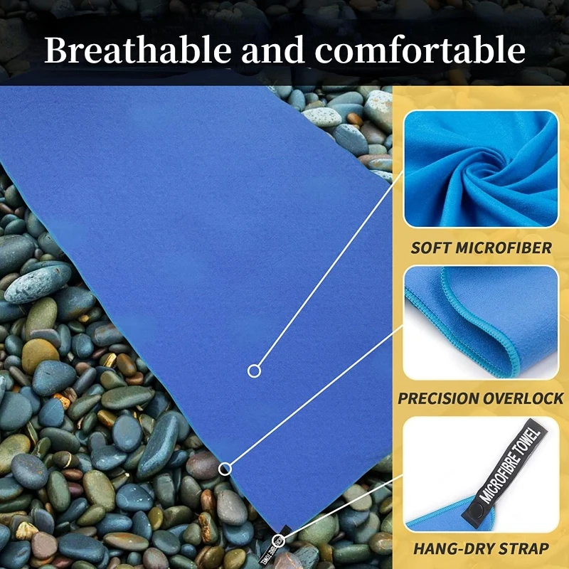 1 PC Sport Microfiber Sneldrogende Zakhanddoek Draagbare Ultralight Absorberende Handdoek Voor Zwembad Gym Fitness Yoga Strandlaken