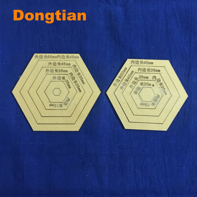 Useful Circle Square Hexagon Acrylic Drawing Template Patchwork Drawing Tools Drawing Ruler DIY Craft Accessories: 1 Set For Hexagon