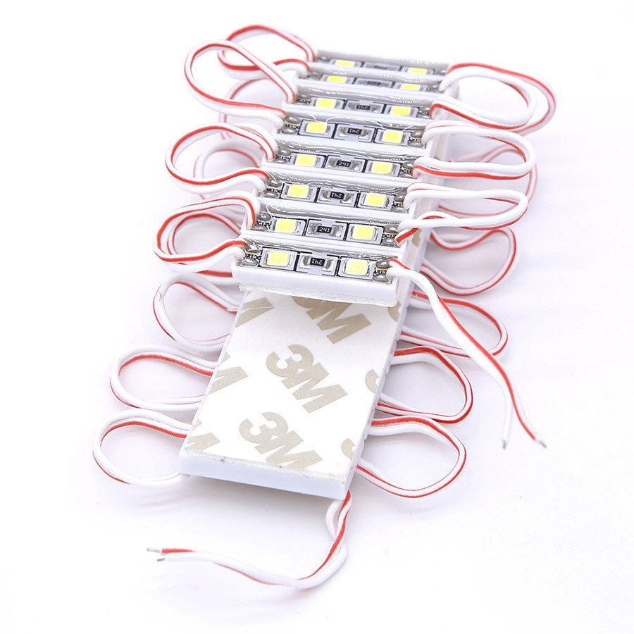 20 piezas-módulo de luz LED de tamaño pequeño, 2835 SMD, 2 LED DC12V, resistente al agua IP65, módulo de iluminación de fondo para tienda, lámparas de tira