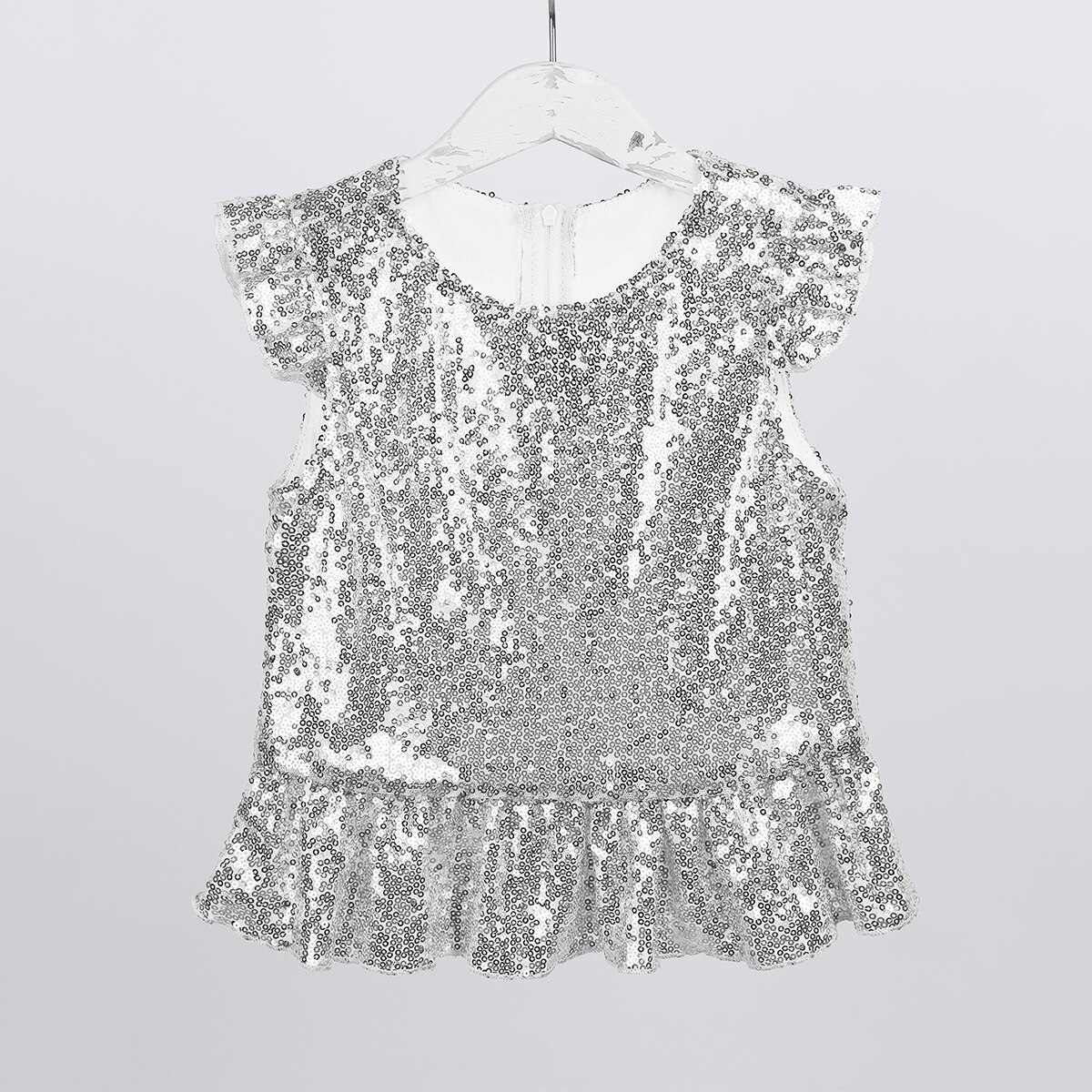 Hauts en prune pour filles, Costume sirène, avec paillettes scintillantes à manches courtes, hauts de fête d'anniversaire carnaval, Costume de Jazz et de danse