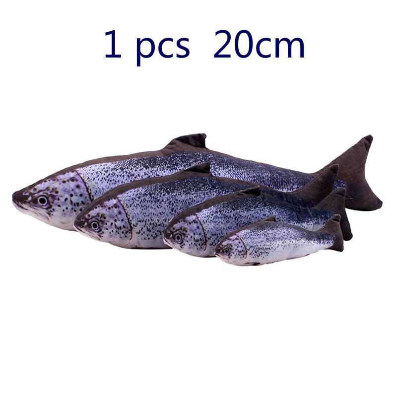 Kattleksak rolig realistisk fiskformad simulering husdjur katt flanell leksak fiskformad kudde husdjursleksak snabbt: 05