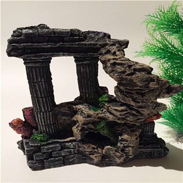 Simulatie Hars Roman Kolom Aquarium Decoraties Aquarium Rock Ruïnes Planten Decor Aquarium Decoratie Ornamenten